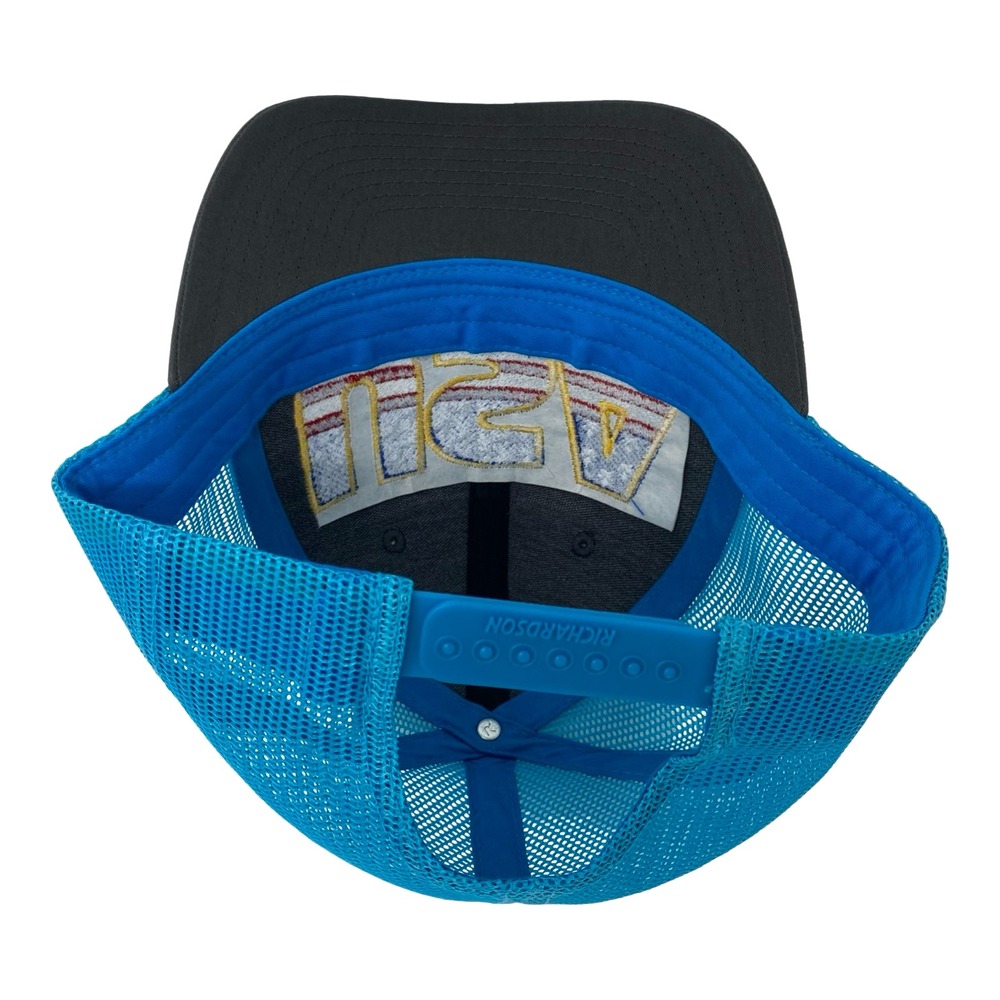 Richardson 112 Trucker Hat USA Flag Gray Blue Patriotic Snapback Mesh Cap New - Picture 5 of 12